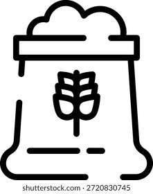 Mehl-Symbol für abgerundeten Strich