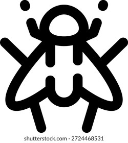 Icono de la mosca del trazo redondeado de Morden