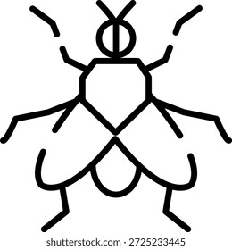 Icono de la mosca del trazo redondeado de Morden
