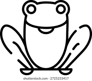 Morden Rounded Stroke Frog Icon