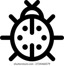 Morden Rounded Stroke Ladybug Icon