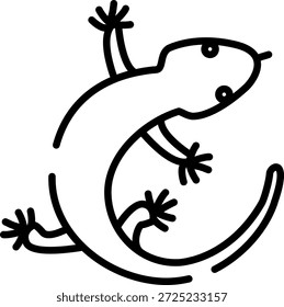 Icono de lagarto de trazo redondeado de Morden