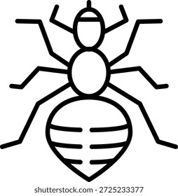 Icono de piojo de trazo redondeado de Morden
