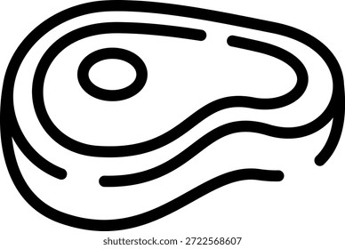 Icono de carne de trazo redondeado Morden