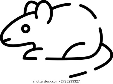 Morden Rounded Stroke Rat Icon