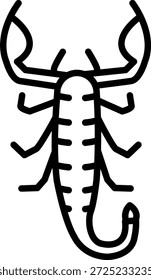 Skorpion-Symbol für Morden-abgerundeten Strich
