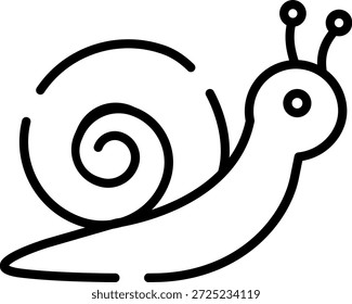 Icono de caracol de trazo redondeado Morden