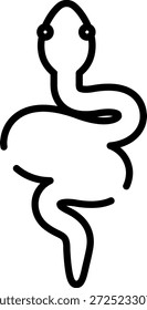Icono de serpiente de trazo redondeado Morden