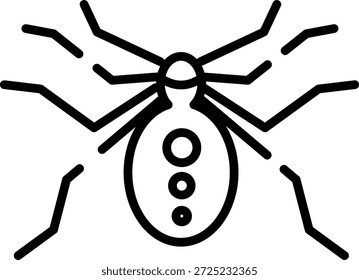 Icono de araña de trazo redondeado de Morden