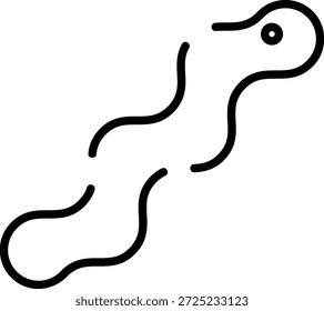 Ícone de Worm de Traço Arredondado Morden