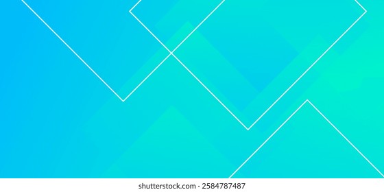 Morden sky blue and green colour abstract gradient background with diagonal shapes pattern and diagonal shapes lines design background vector illustration.