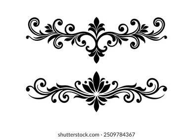 a morden vector victorian baroque dividers set
