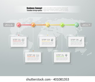 Mordern business timeline infographic template. vector illustration