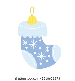 Decoração de árvore de Natal moderno. Ilustração vetorial isolada.