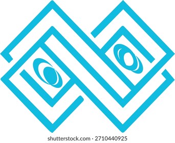 Mordern Colorful mesma forma vetor com logotipo central - Abstract Simétrico Design.