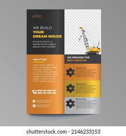 Mordern Corporate Construction A4 Flyer Template