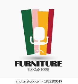 Mordern furniture logo graphic trendy design, Minimalist furniture brand business company logo Free Vector