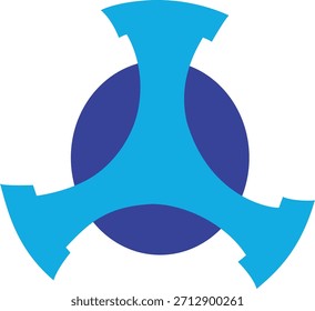 Mordern Geometric Colorful Shape Vector logo with Center – Abstract Symmetric Design.