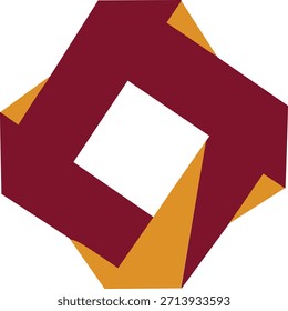 Mordern Geometric Colorful Shape Vector logo with Center – Abstract Symmetric Design.