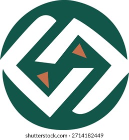 Mordern Geometric Colorful Shape Vector logo with Center – Abstract Symmetric Design.