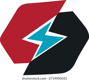 Mordern Geometric Colorful Shape Vector logo with Center – Abstract Symmetric Design.