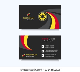 Mordern Photographer business card design.