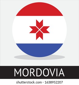 
mordovia country flag icon with a white background