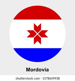 Mordovia flag icon isolated vector illustration