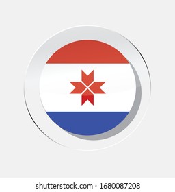 mordovian country flag circle icon with white background