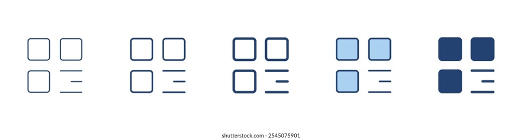 Mehr Apps Symbol Symbolsatz Sammlung