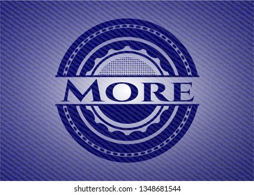 More badge with denim texture