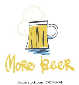 More Beer. Vector illustration