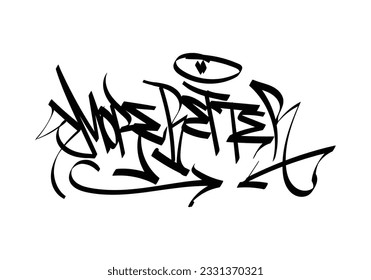 MORE BETTER word graffiti tag