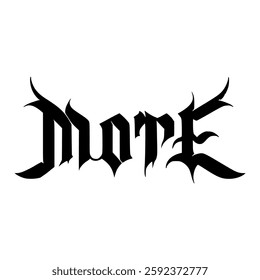 more black metal fashion sticker t shirt music vector illustration template design