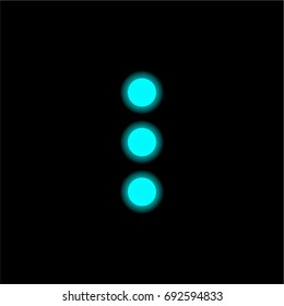 More blue glowing neon ui ux icon. Glowing sign logo vector