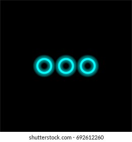 More blue glowing neon ui ux icon. Glowing sign logo vector