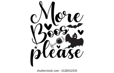 More boos please - lettering vector design