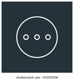 More button circular icon, Vector