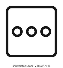more button icon Vector symbol or sign set collection in black and white outline