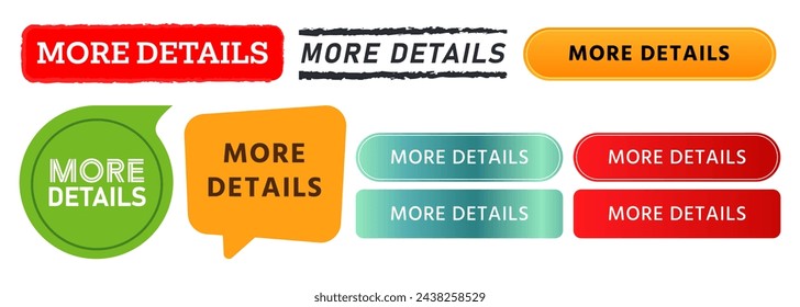 more details circle rectangle stamp speech bubble and button digital for information