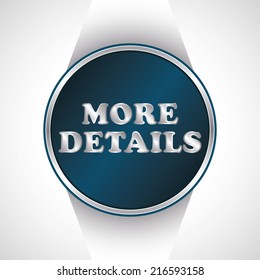More details icon. Vector button            