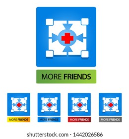 More friend stock buttons. Vector illustration on white background.. vector.