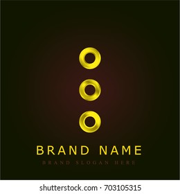 More golden metallic logo
