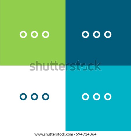 More green and blue material color minimal icon or logo design