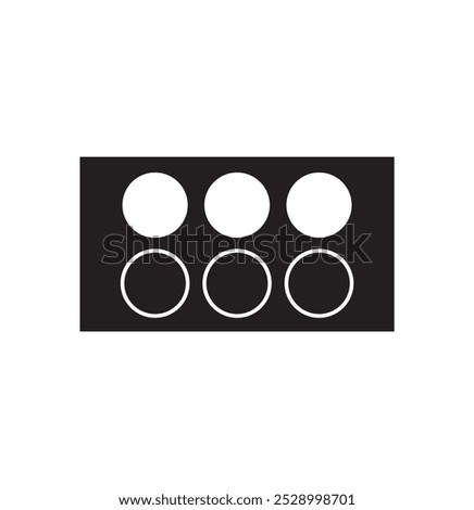 More horizontal icon. Three dots menu symbol modern, simple, vector, icon for website design, mobile app, ui. Vector Illustration eps 10