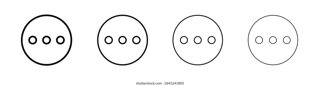 More icon Outline sign symbol set