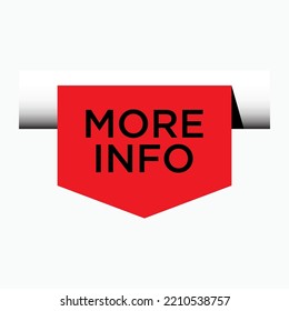 More Info Banner. Announcement Symbol - Vector.