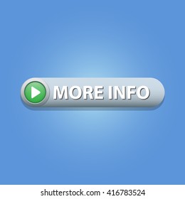 More info Button on blue background. Vector illustration.