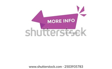 More info button web banner templates. Vector Illustration 