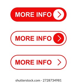 Mehr Info-Buttons Symbol, Mehr Info-Button für Website-Design. Flaches Vektorgrafik-Design